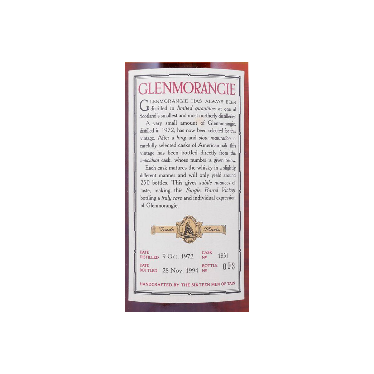 Glenmorangie 1972 22 Years Single Malt Whisky 3