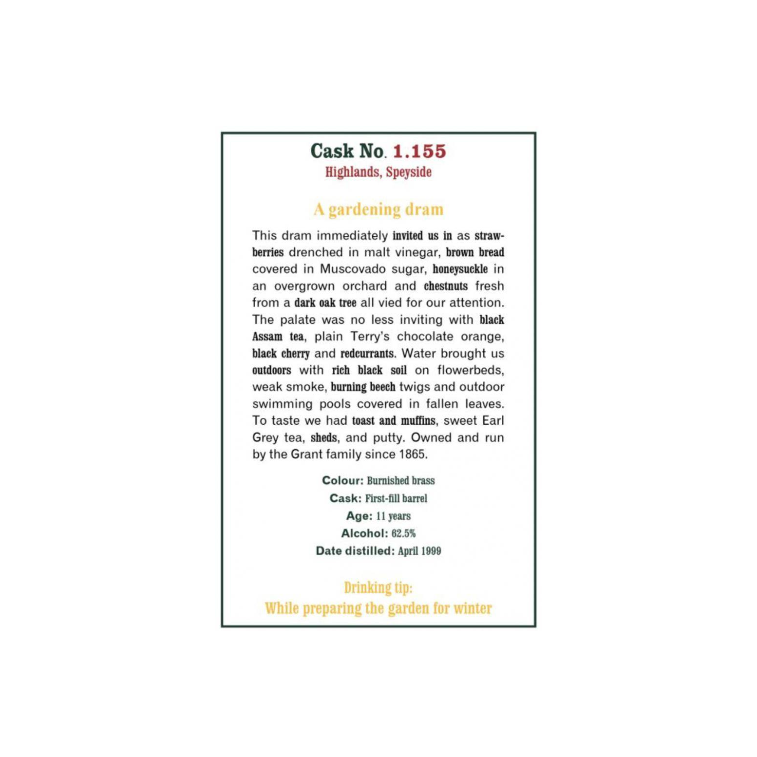 The Scotch Malt Whisky Society 1999 11 Years Single Malt Whisky