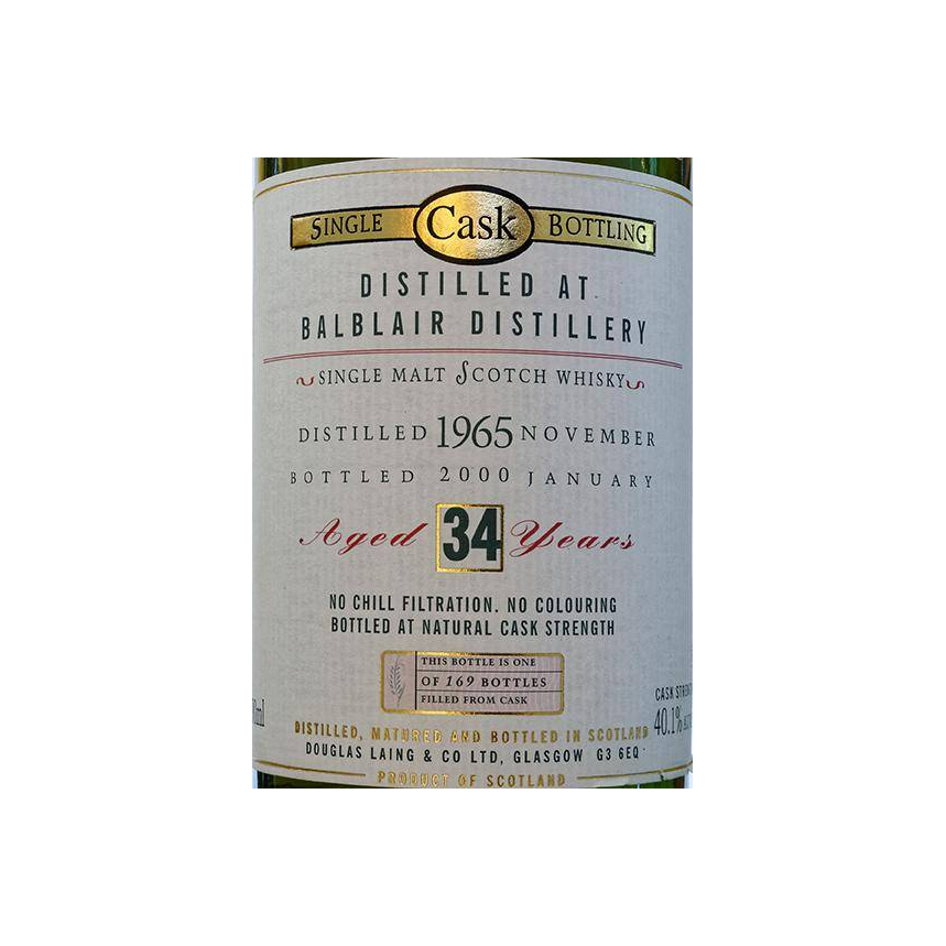 Balblair Old Malt Cask 1965 34 Years Single Malt Whisky 2