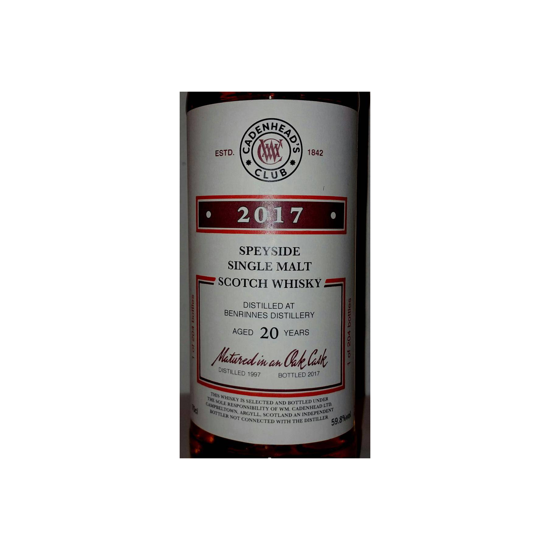 Benrinnes 1997 20 Years Single Malt Whisky 2