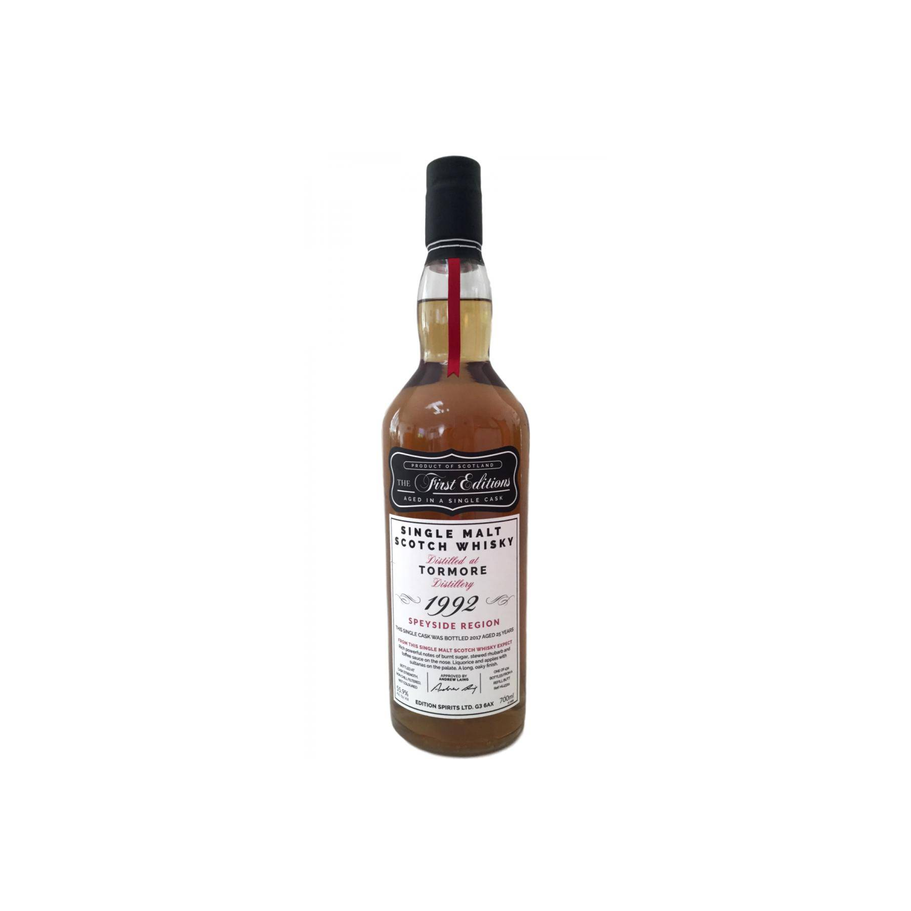 Tormore The First Editions 1992 25 Years Single Malt Whisky