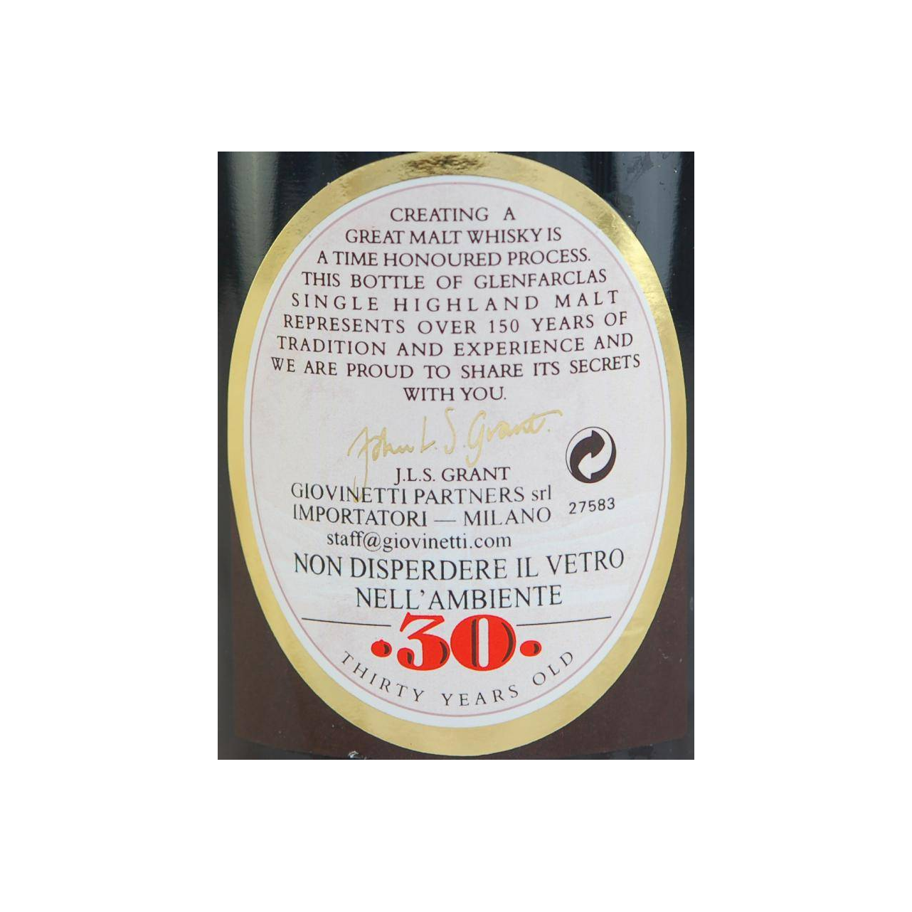 Glenfarclas 30 Years Single Malt Whisky 3