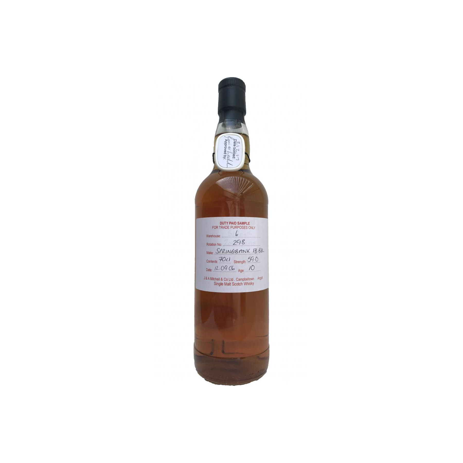 Springbank Duty Paid Sample - For Trade Purposes Only 2006 10 Years Single Malt Whisky