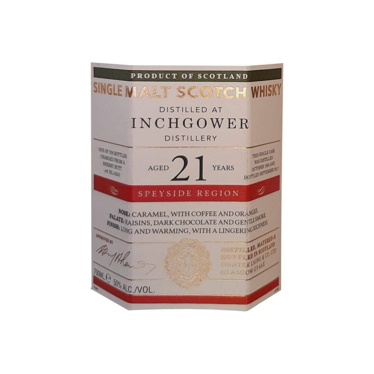 Inchgower Old Malt Cask 1995 21 Years Single Malt Whisky 3