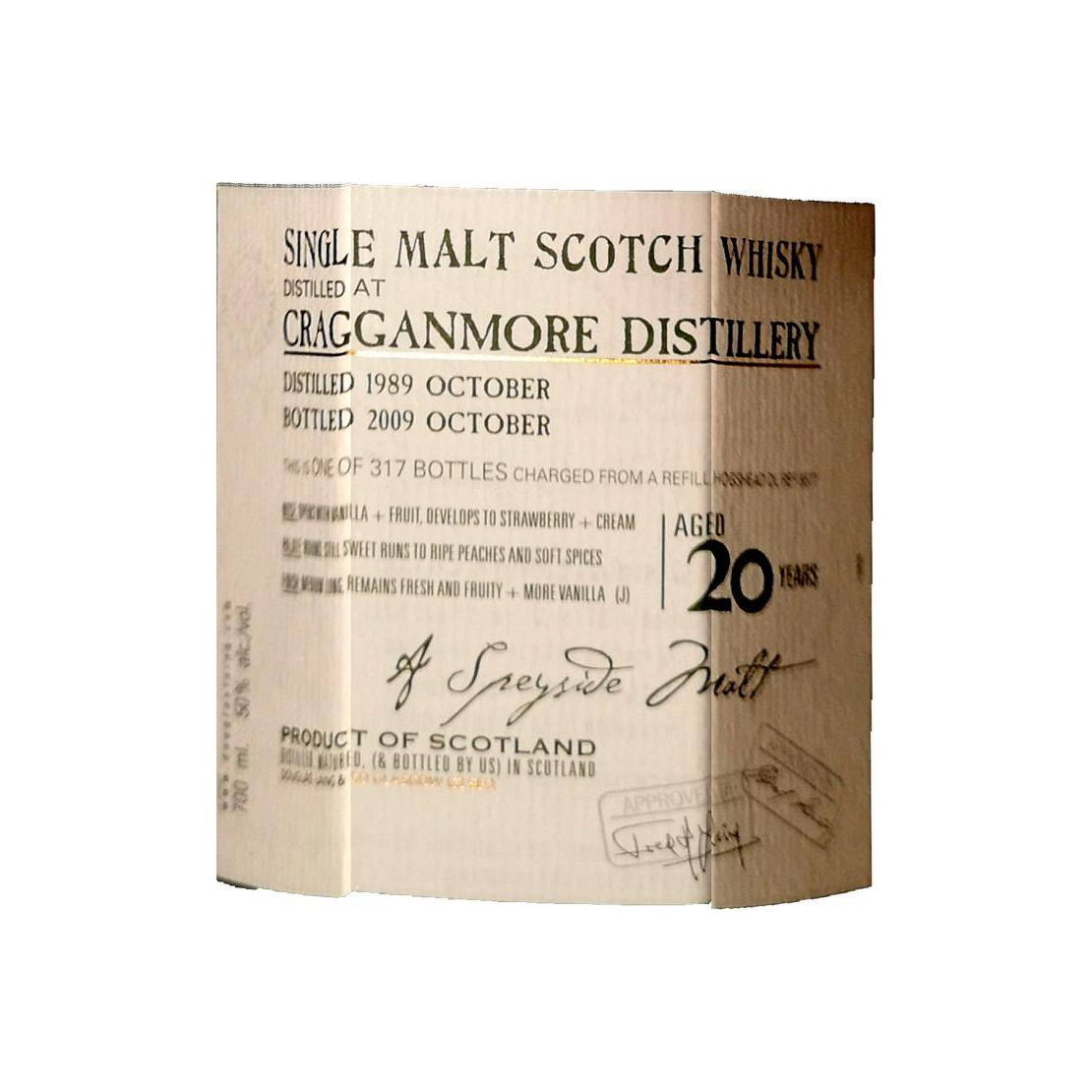 Cragganmore Old Malt Cask 1989 20 Years Single Malt Whisky 3
