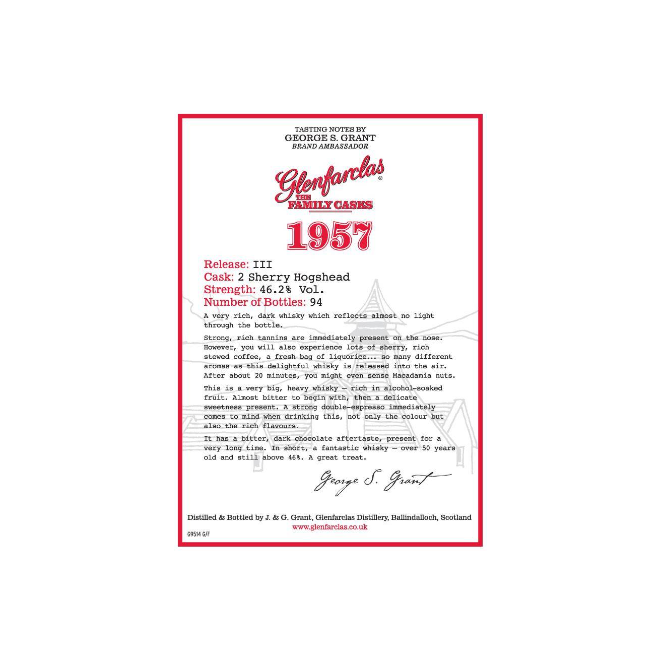 Glenfarclas 1957 50 Years Single Malt Whisky