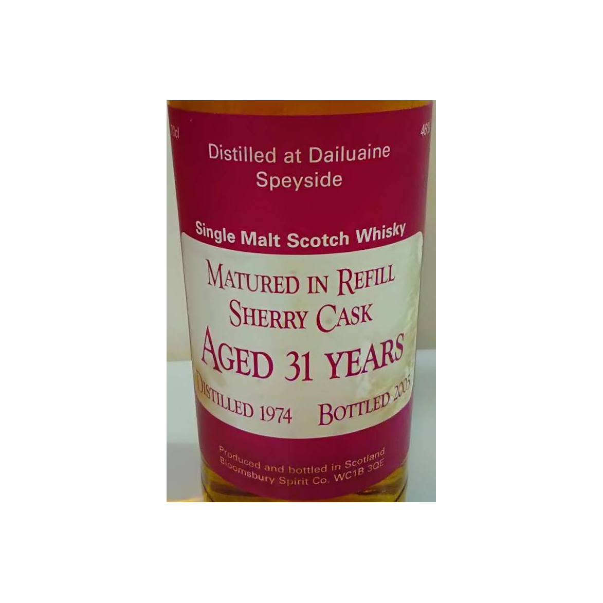 Dailuaine 1974 31 Years Single Malt Whisky 2
