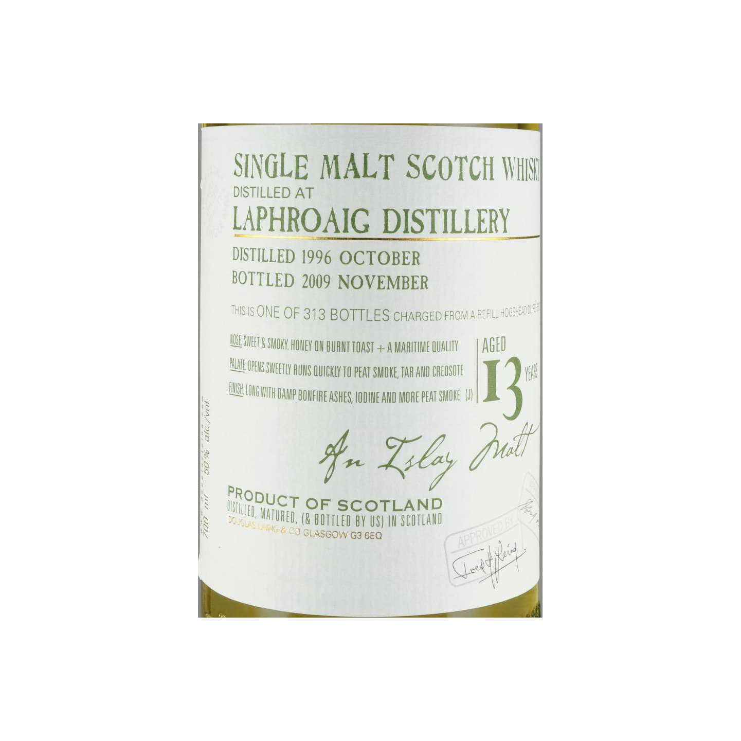 Laphroaig Old Malt Cask 1996 13 Years Single Malt Whisky 2