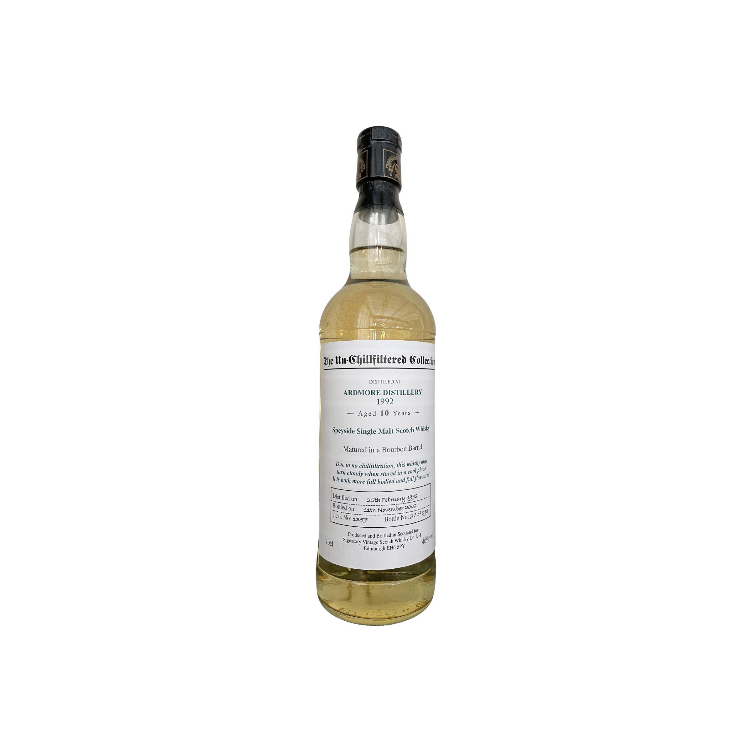 Ardmore The Un-Chillfiltered Collection 1992 10 Years Single Malt Whisky