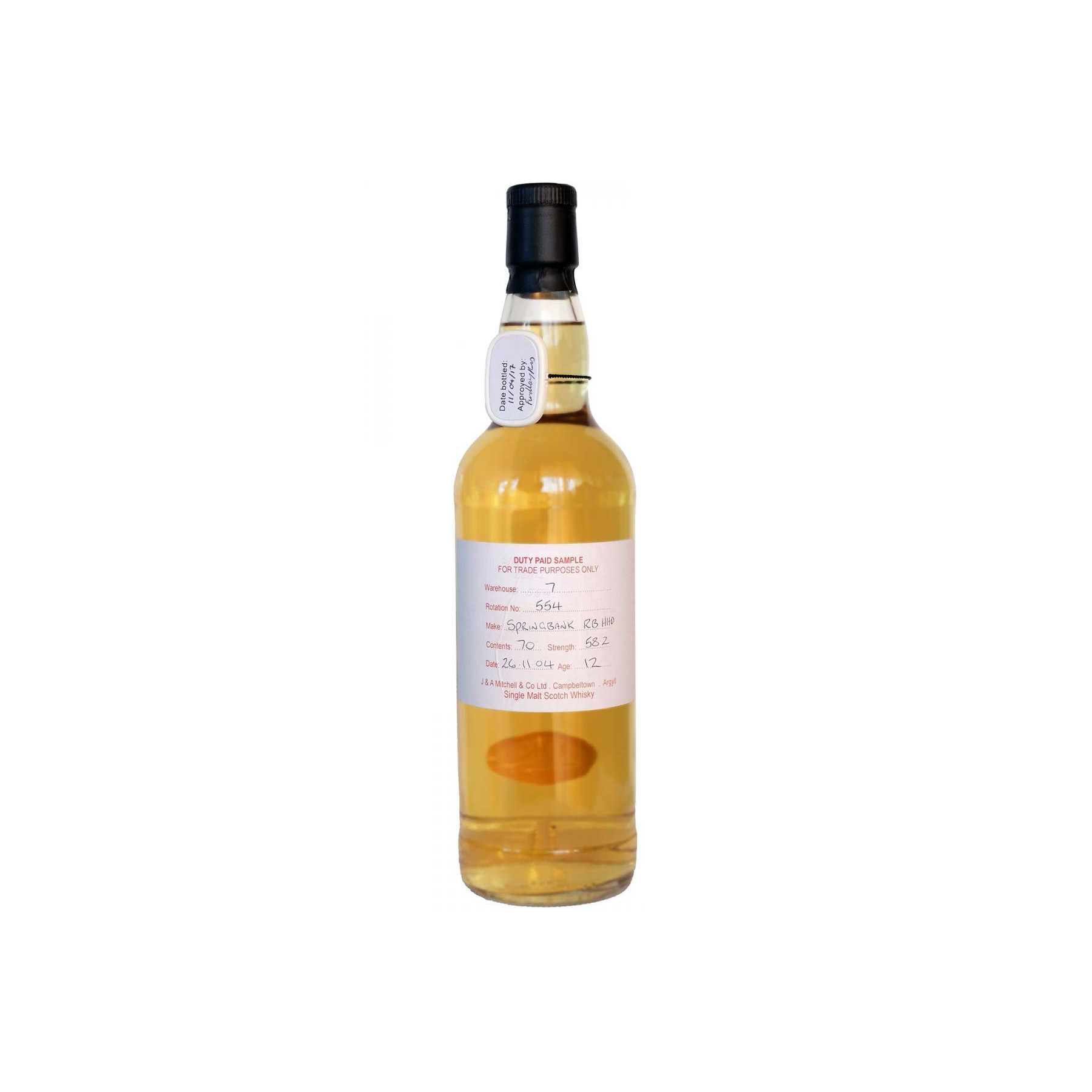 Springbank Duty Paid Sample - For Trade Purposes Only 2004 12 Years Single Malt Whisky
