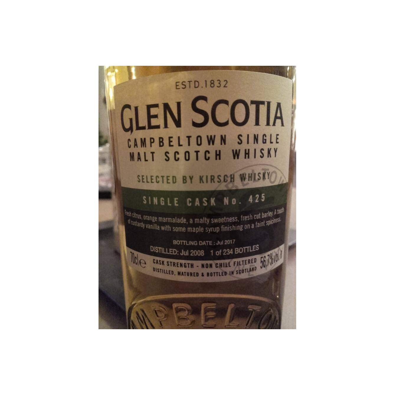 Glen Scotia 2008 9 Years Single Malt Whisky