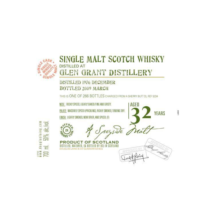 Glen Grant Old Malt Cask 1976 32 Years Single Malt Whisky 2