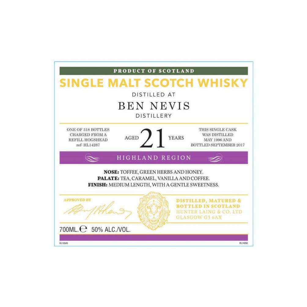 Ben Nevis Old Malt Cask 1996 21 Years Single Malt Whisky 2