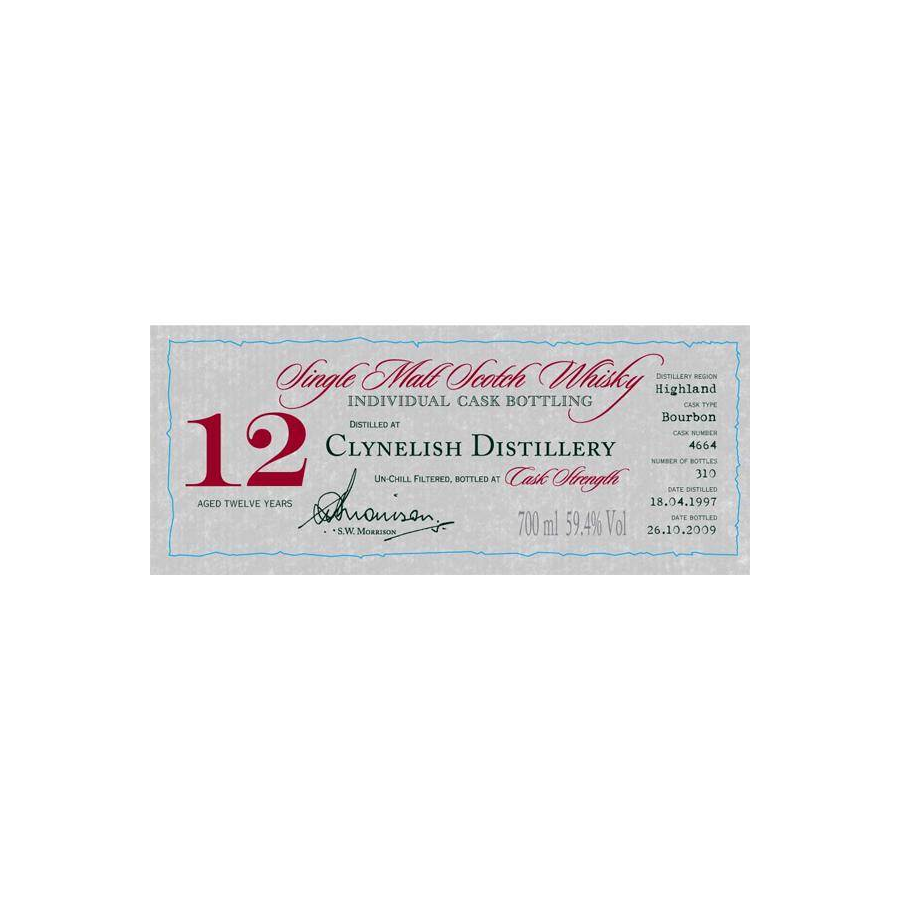 Clynelish Individual Cask Bottling 1997 12 Years Single Malt Whisky 2