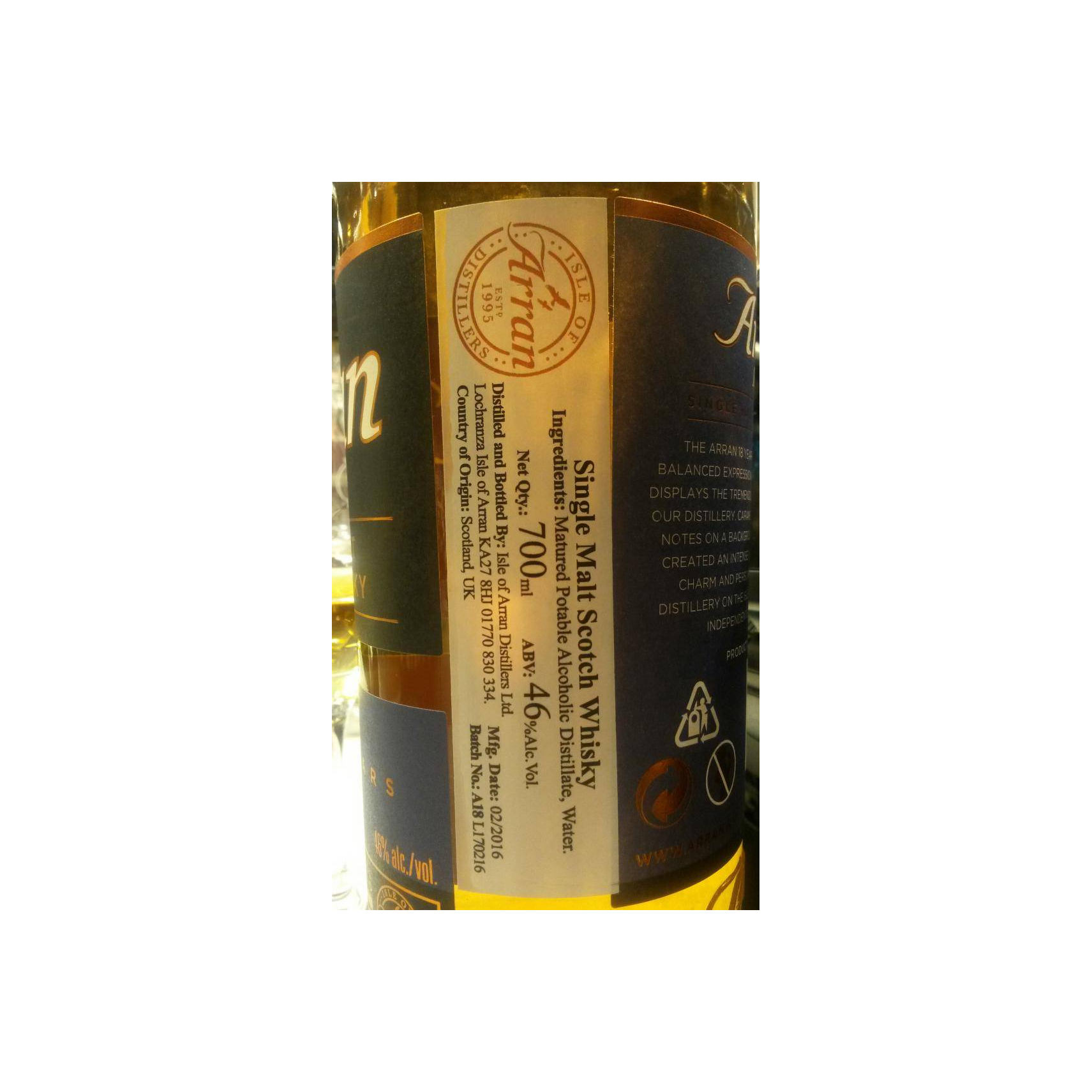 Arran 18 Years Single Malt Whisky 3