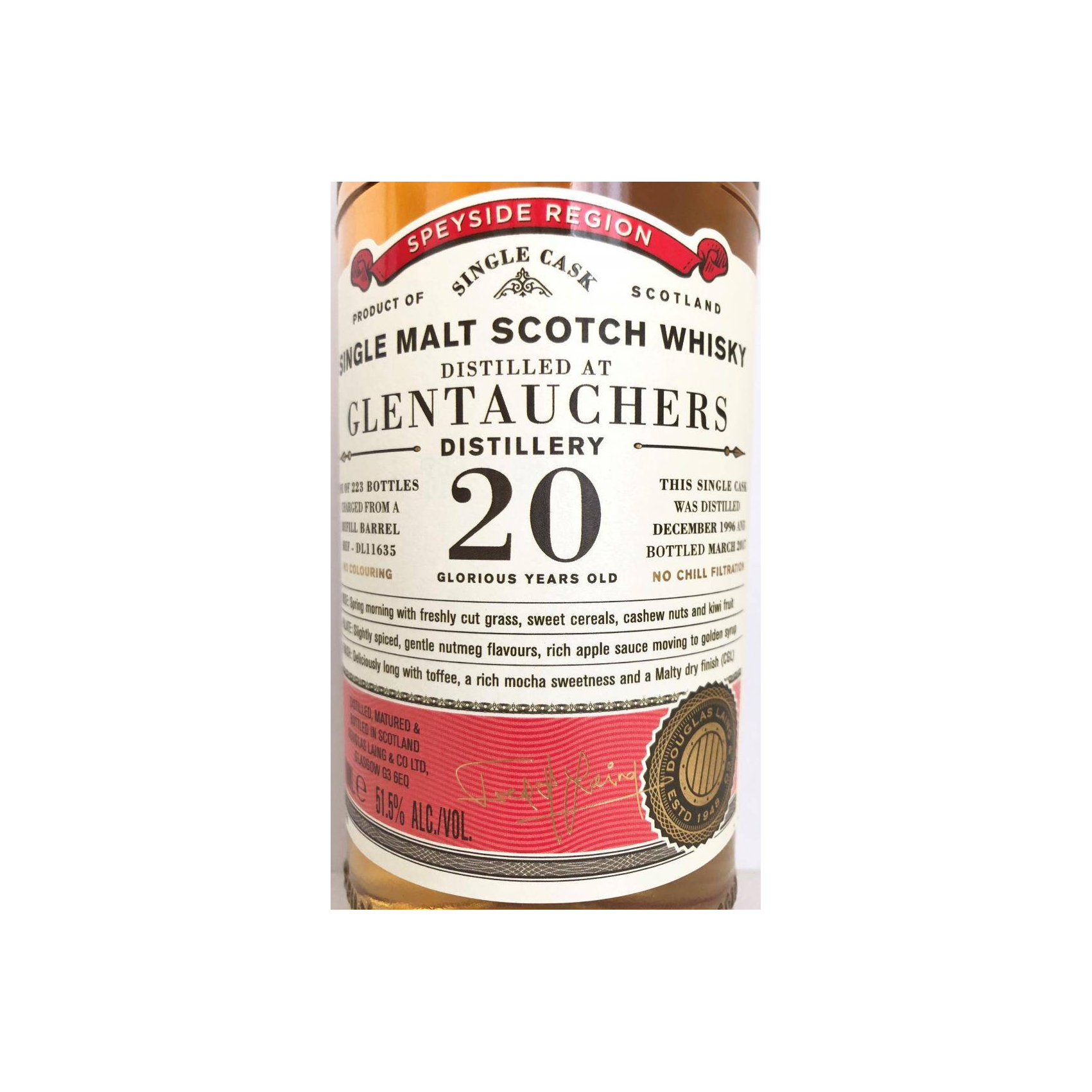 Glentauchers Old Particular 1996 20 Years Single Malt Whisky 3