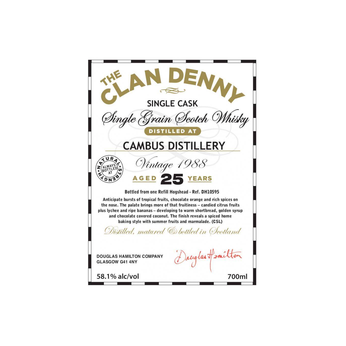 Cambus 1988 25 Years Single Grain Whisky