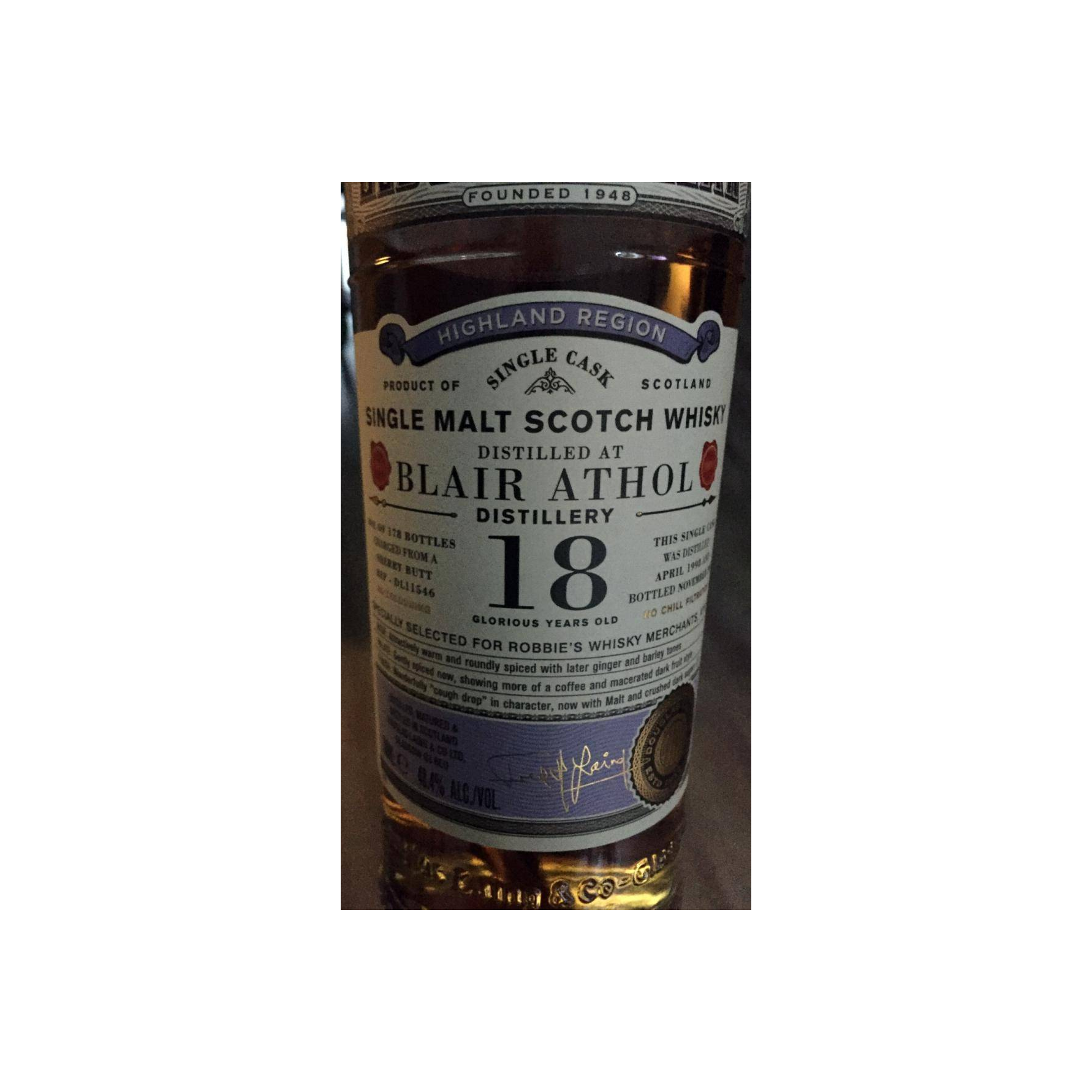 Blair Athol Old Particular 1998 18 Years Single Malt Whisky