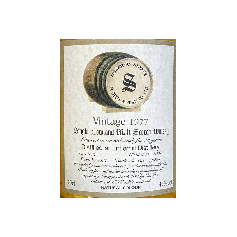 Littlemill Vintage Collection - Dumpy 1977 23 Years Single Malt Whisky 2