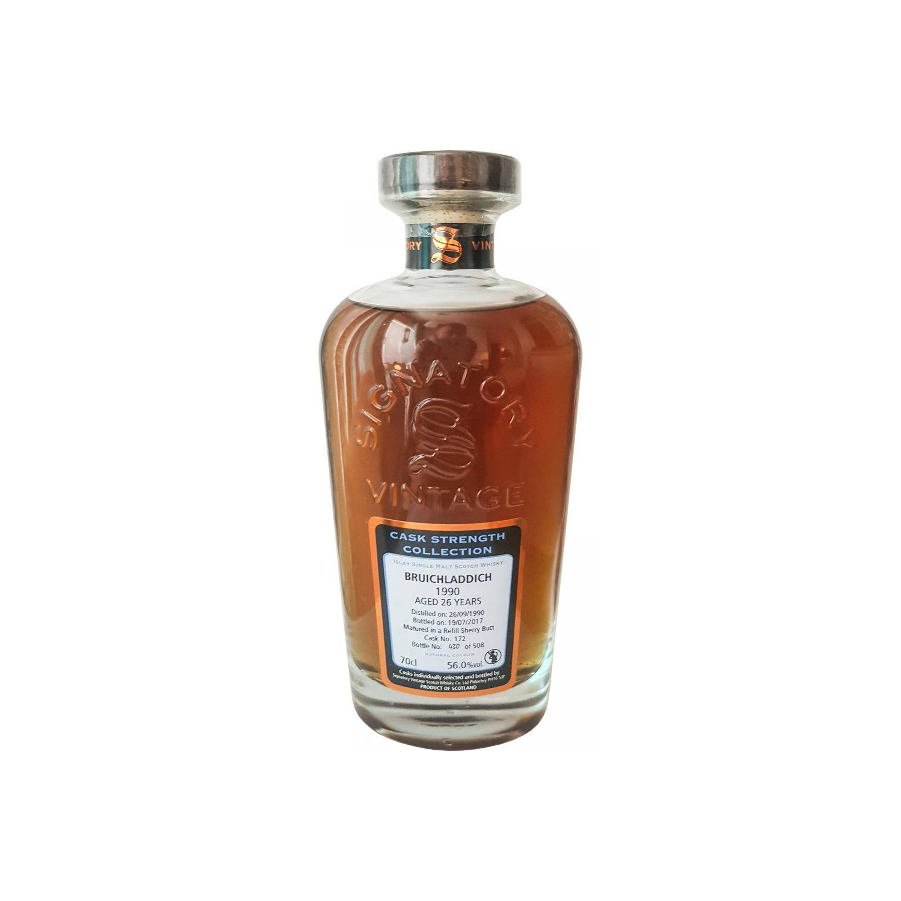 Bruichladdich Cask Strength Collection 1990 26 Years Single Malt Whisky