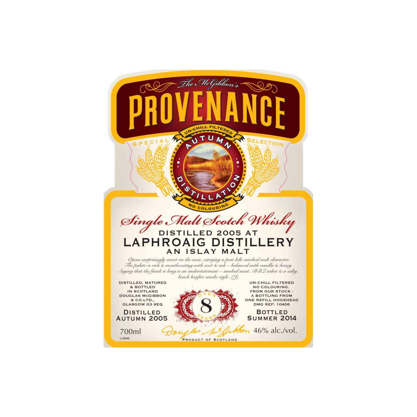 Laphroaig McGibbon's Provenance 2005 8 Years Single Malt Whisky