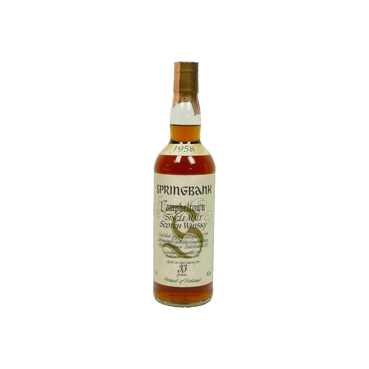 Springbank 1958 33 Years Single Malt Whisky