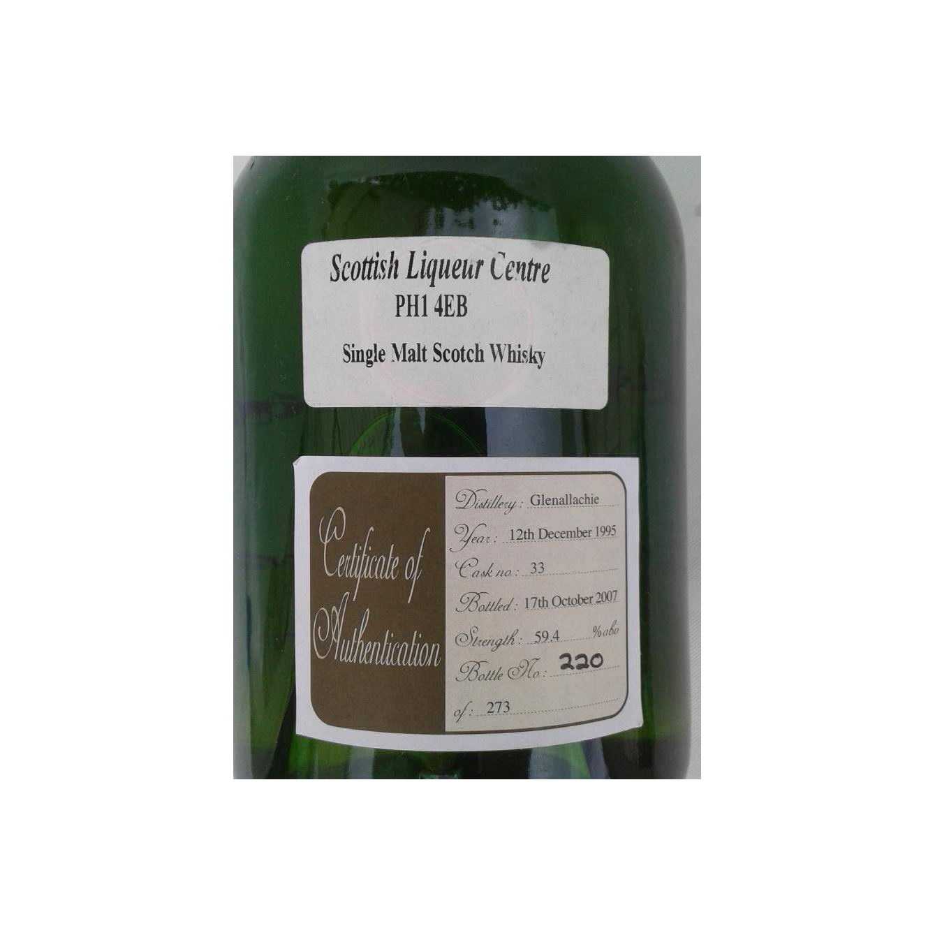 The GlenAllachie 1995 11 Years Single Malt Whisky