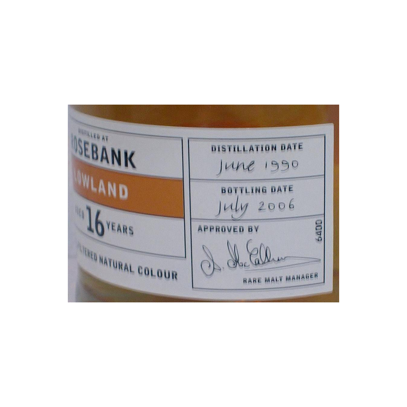 Rosebank 1990 16 Years Single Malt Whisky 3