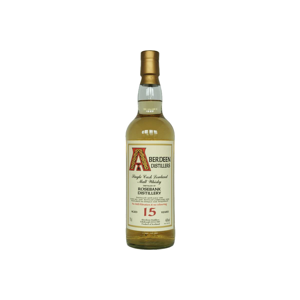 Rosebank 1990 15 Years Single Malt Whisky