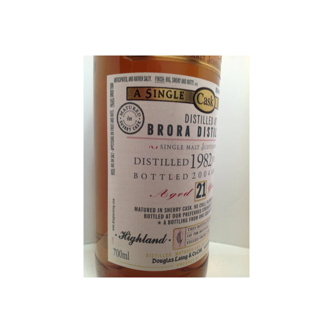 Brora Old Malt Cask 1982 21 Years Single Malt Whisky 2