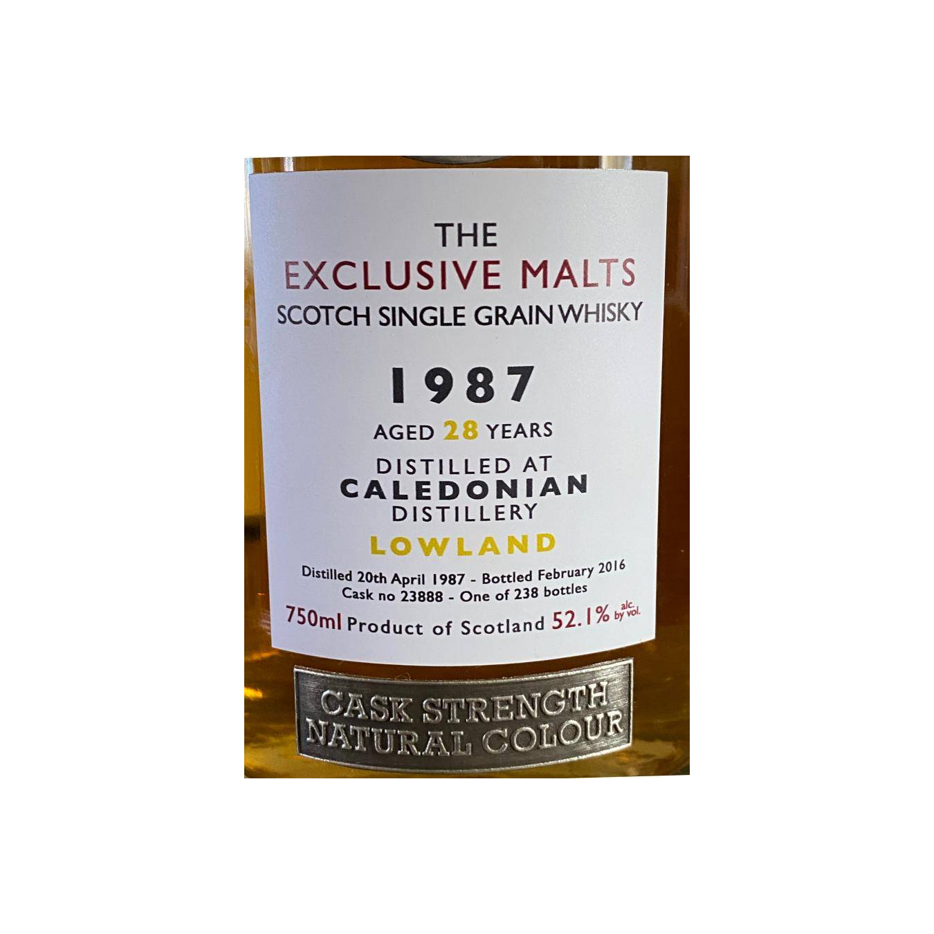 Caledonian 1987 28 Years Single Grain Whisky 3