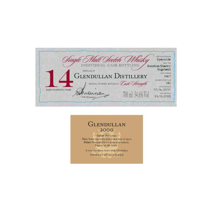 Glendullan Individual Cask Bottling 2000 14 Years Single Malt Whisky 2