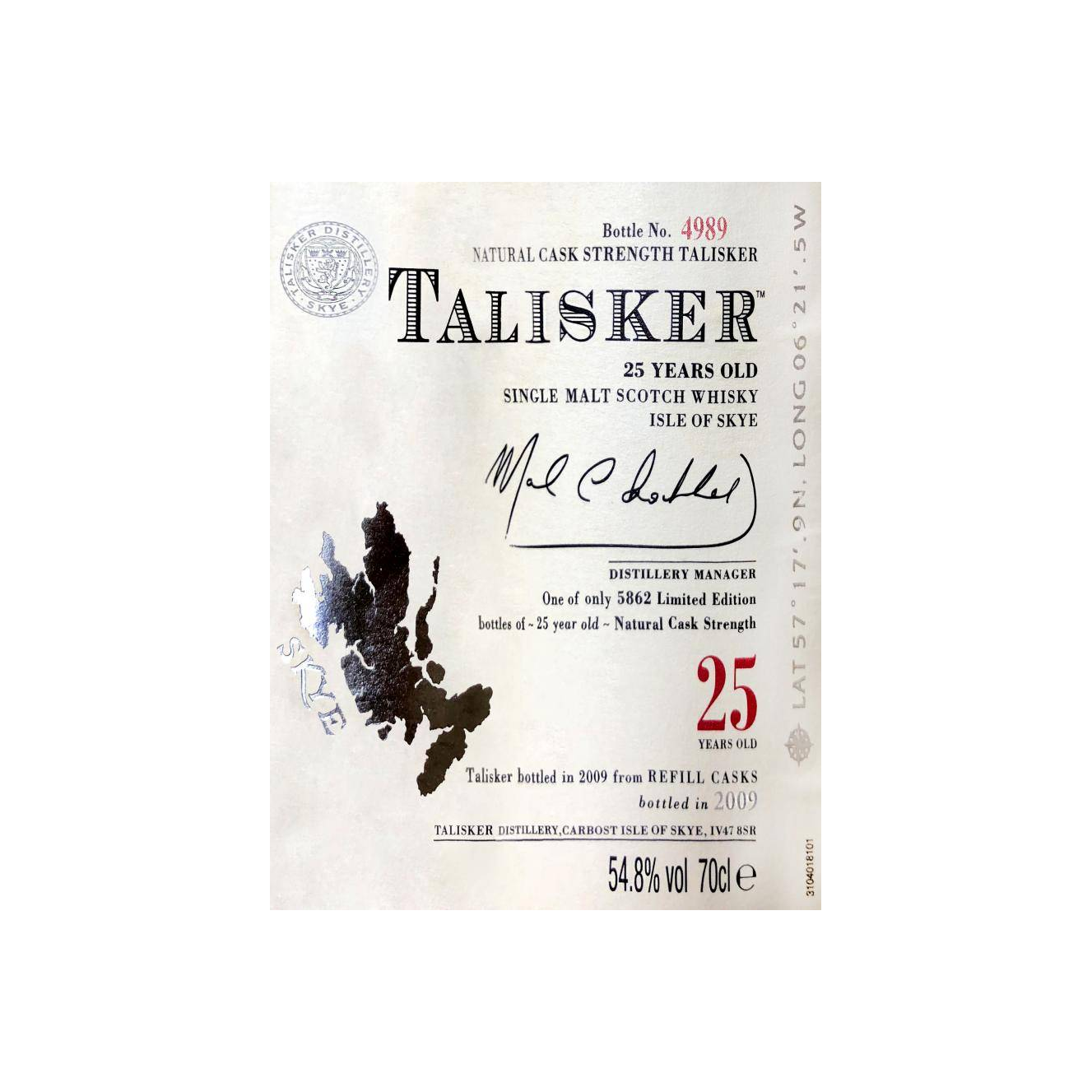Talisker 25 Years Single Malt Whisky 2