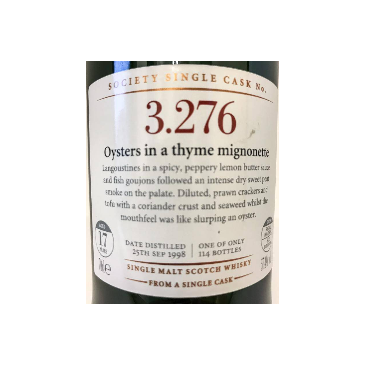 The Scotch Malt Whisky Society 1998 17 Years Single Malt Whisky 2