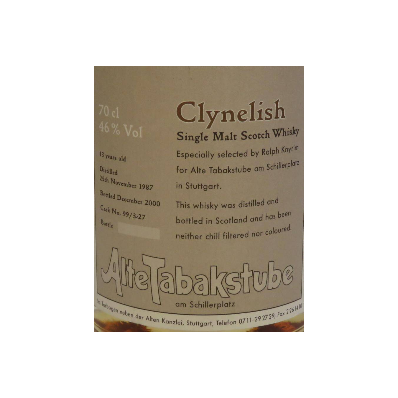 Clynelish 1987 13 Years Single Malt Whisky 2