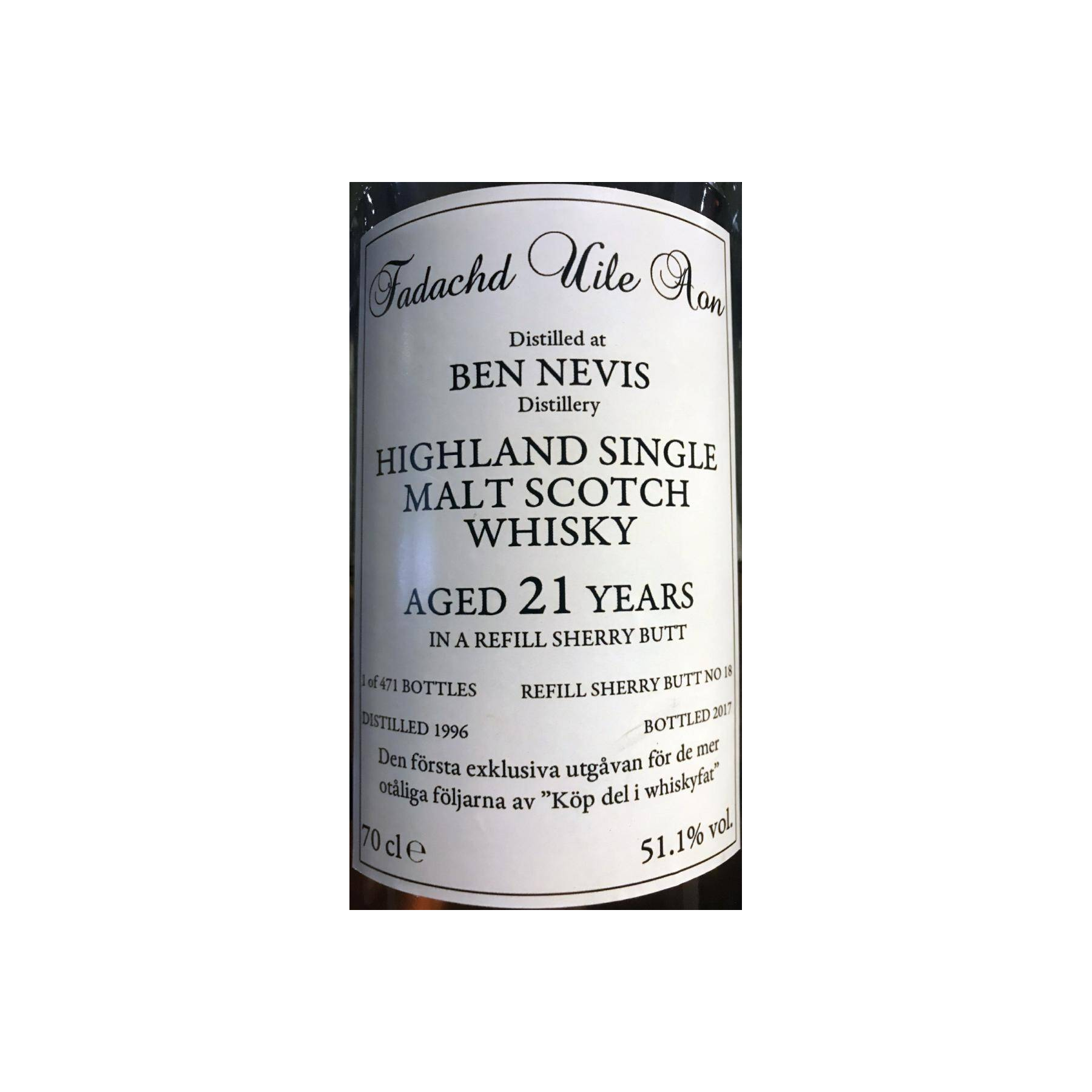 Ben Nevis 1996 21 Years Single Malt Whisky 2