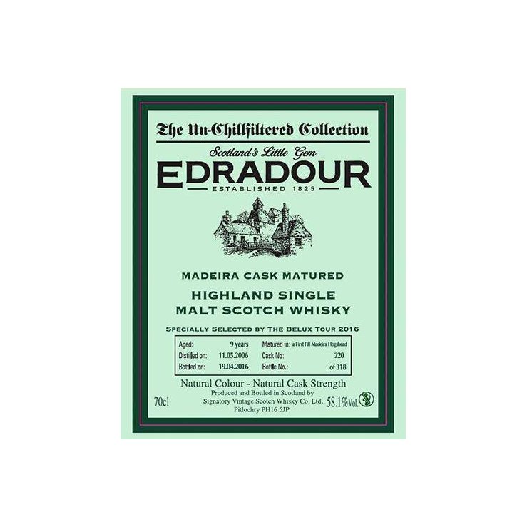 Edradour The Un-Chillfiltered Collection 2006 9 Years Single Malt Whisky