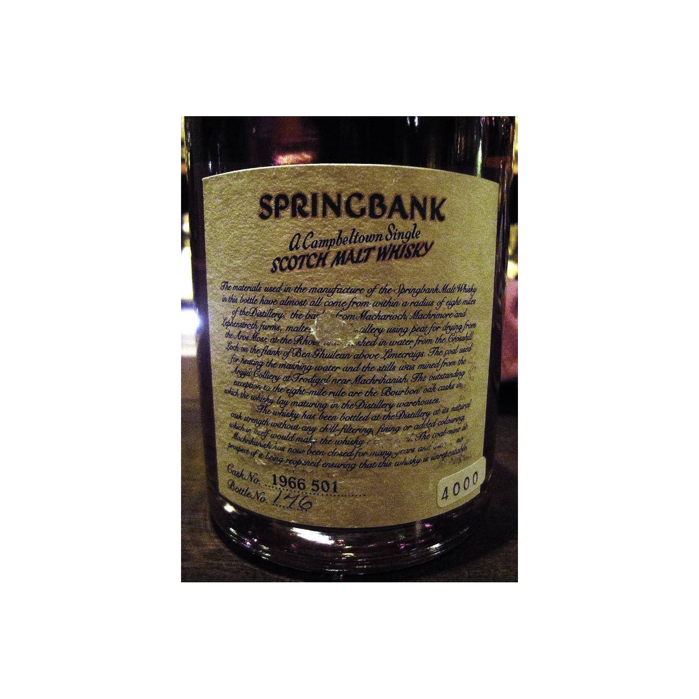 Springbank 1966 32 Years Single Malt Whisky 3