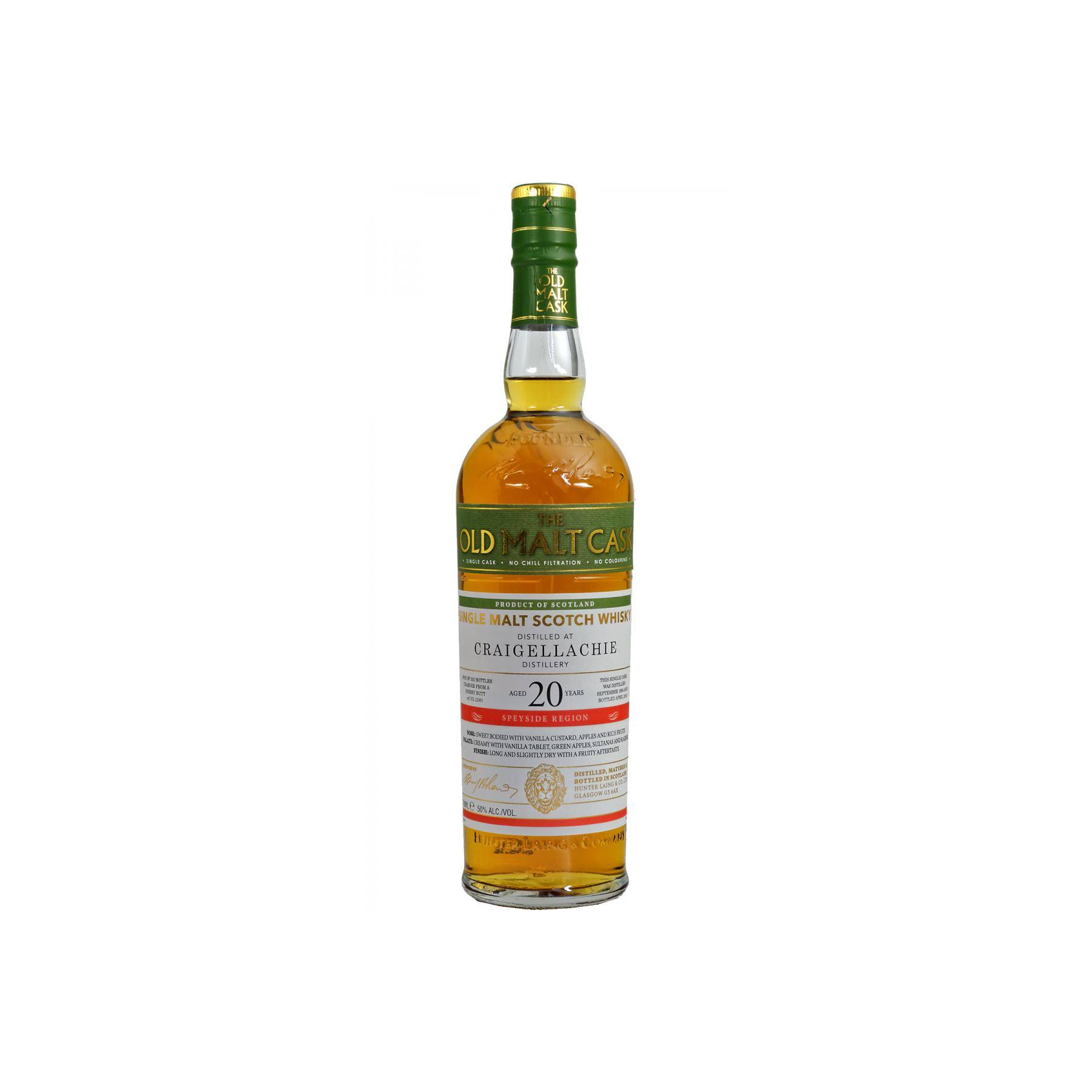 Craigellachie Old Malt Cask 1995 20 Years Single Malt Whisky