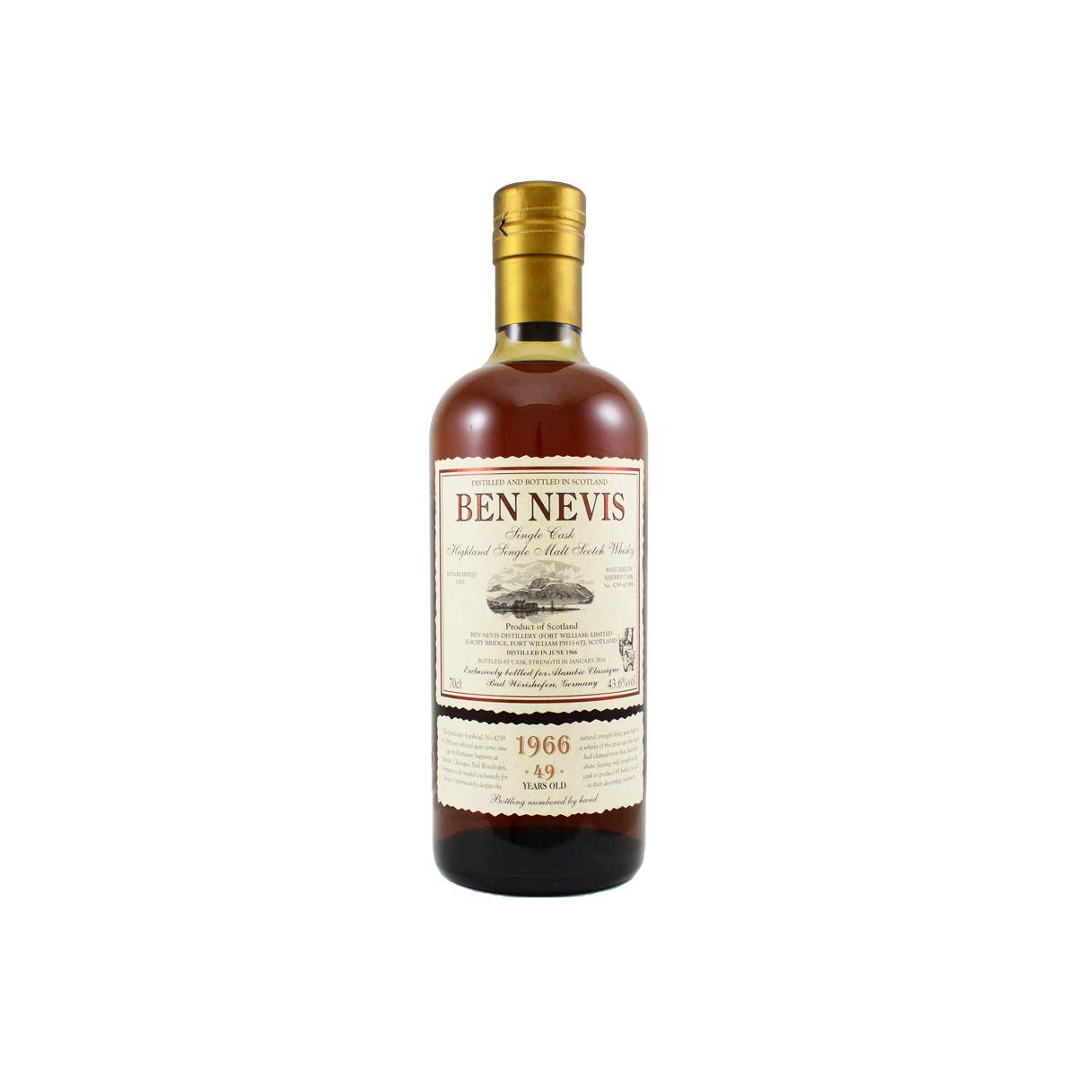 Ben Nevis Single Cask 1966 49 Years Single Malt Whisky