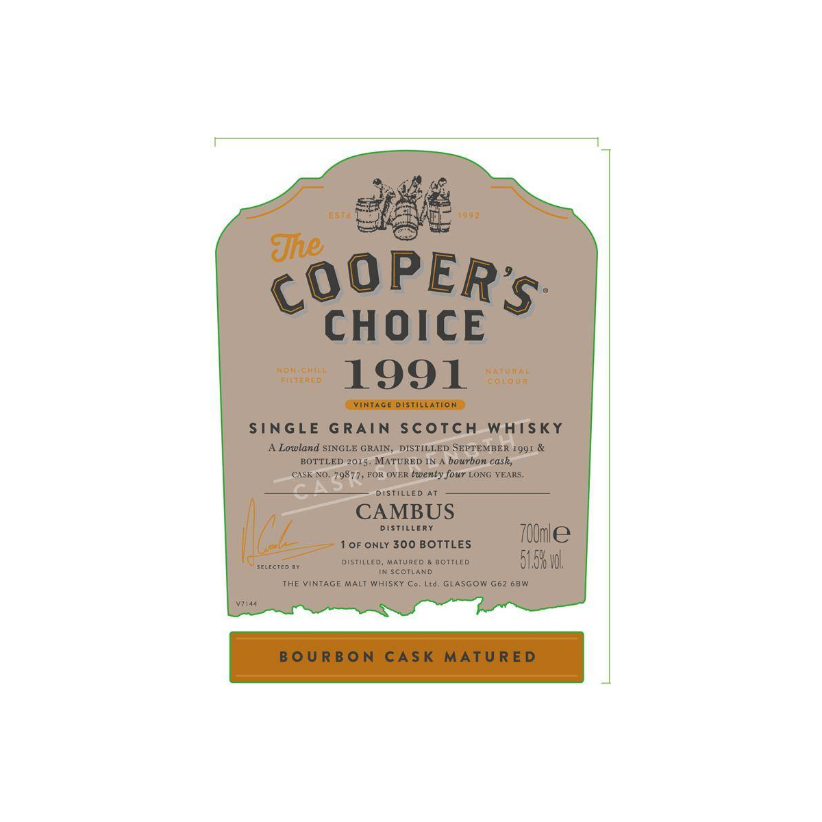 Cambus The Cooper's Choice 1991 24 Years Single Grain Whisky 2