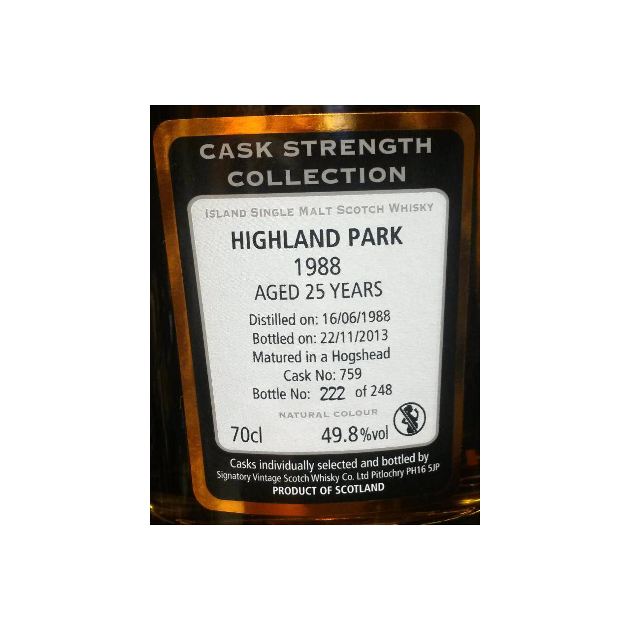 Highland Park Cask Strength Collection 1988 25 Years Single Malt Whisky 3
