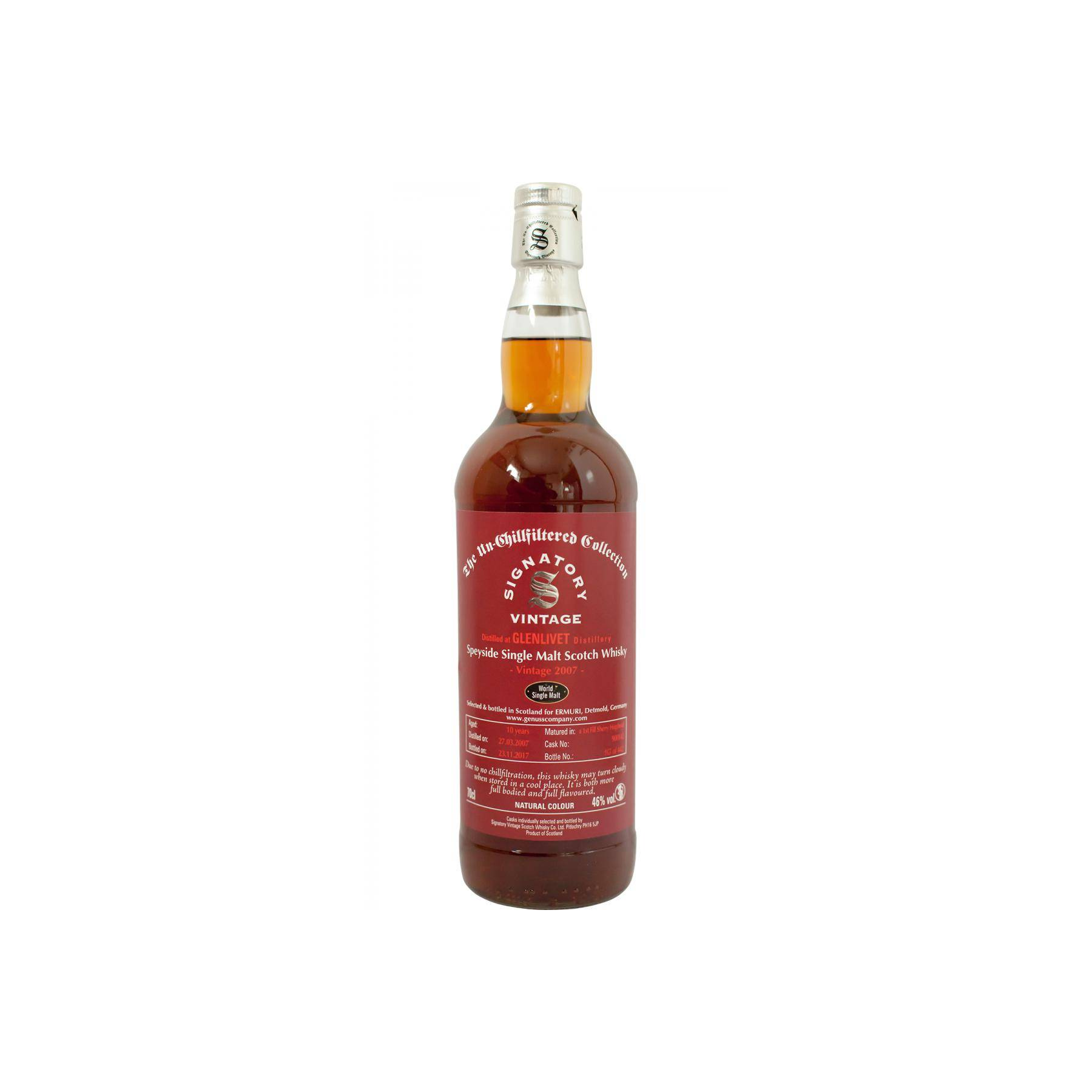 The Glenlivet The Un-Chillfiltered Collection 2007 10 Years Single Malt Whisky