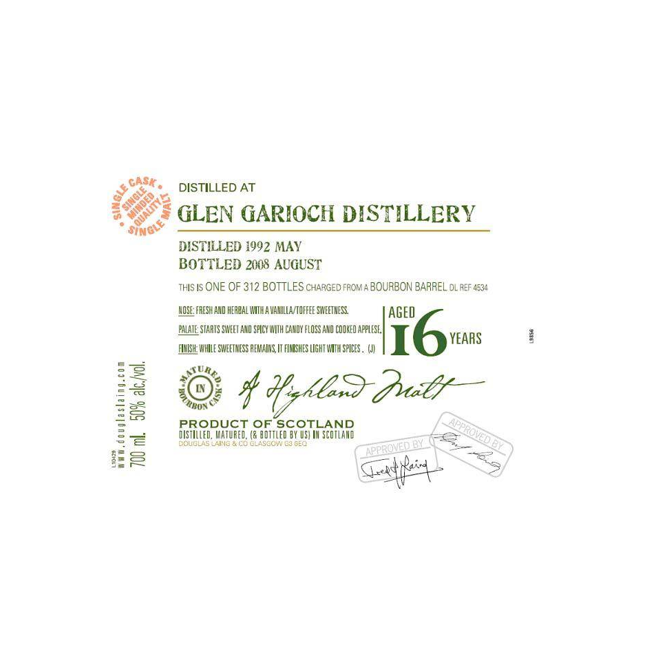 Glen Garioch Old Malt Cask 1992 16 Years Single Malt Whisky