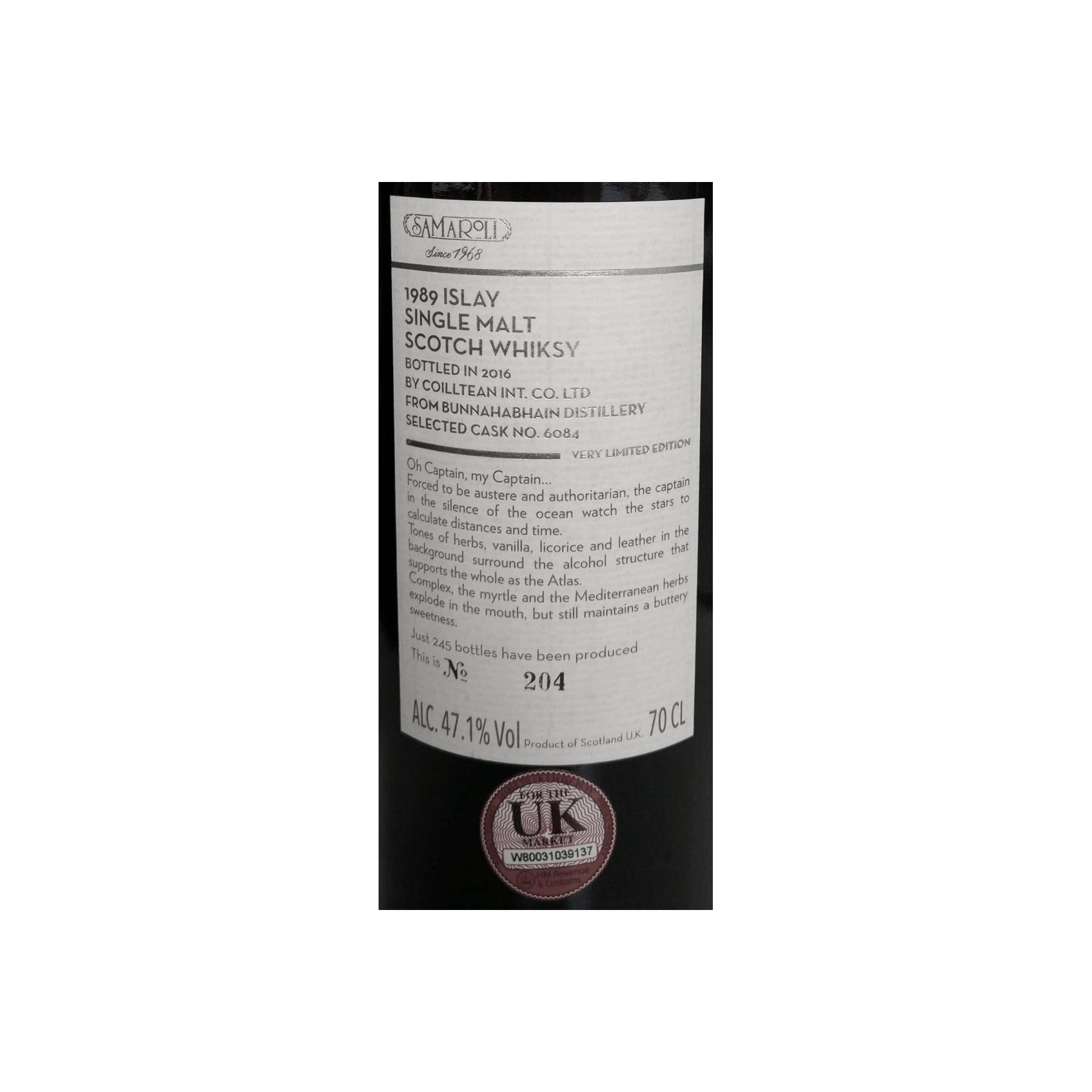 Bunnahabhain 1989 Single Malt Whisky 3