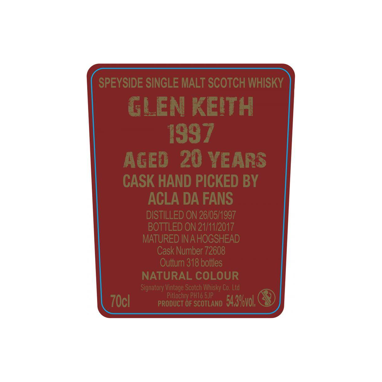 Glen Keith Cask Strength Collection 1997 20 Years Single Malt Whisky 3