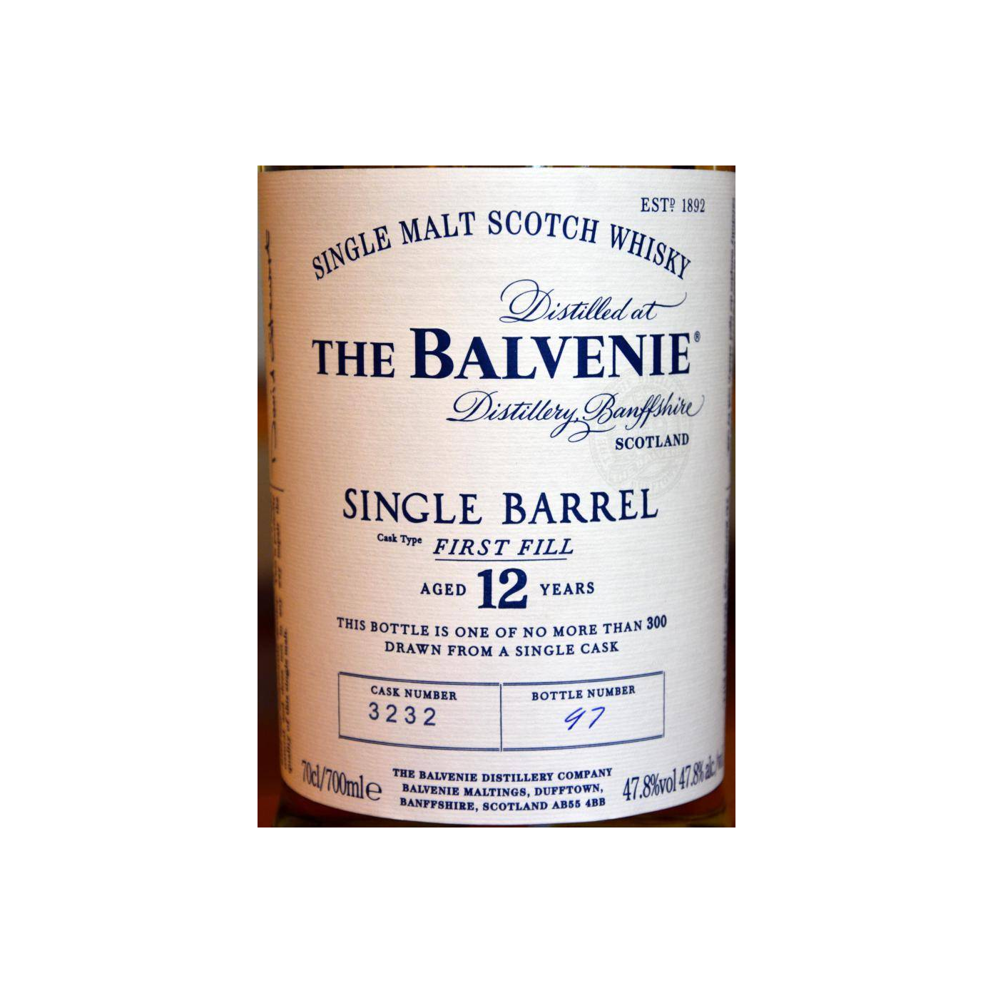 The Balvenie Single Cask 12 Years Single Malt Whisky