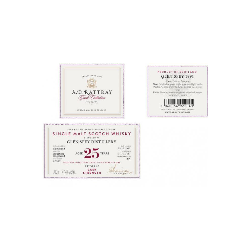 Glen Spey 1991 25 Years Single Malt Whisky
