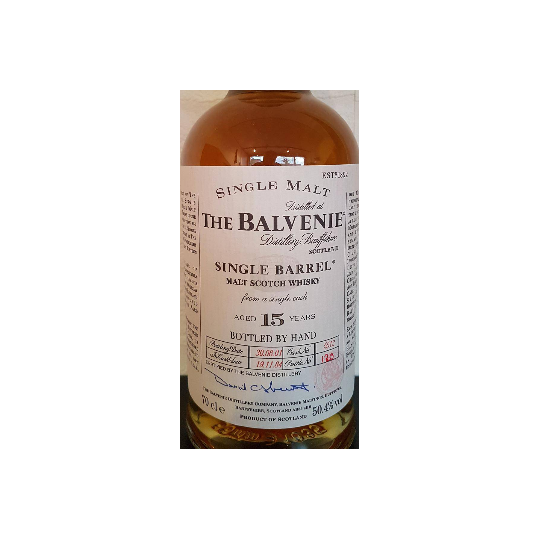 The Balvenie Single Cask 1984 15 Years Single Malt Whisky