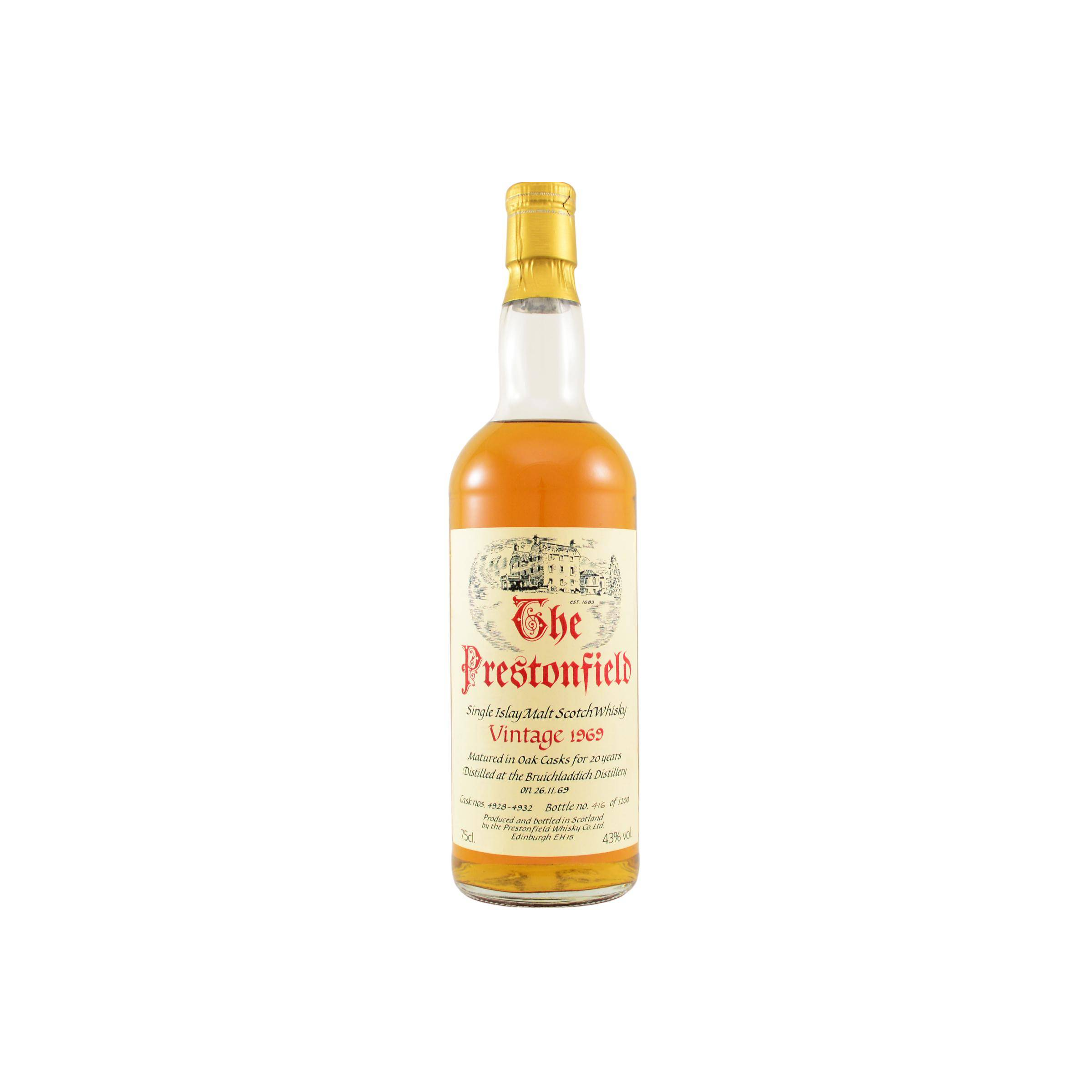 Bruichladdich 1969 20 Years Single Malt Whisky